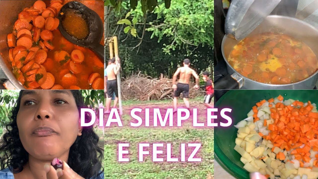 VLOG DIÁRIO 🏡🍲 Fiz sopa e cachorro-quente + os meninos jogando no campo novo ⚽💚