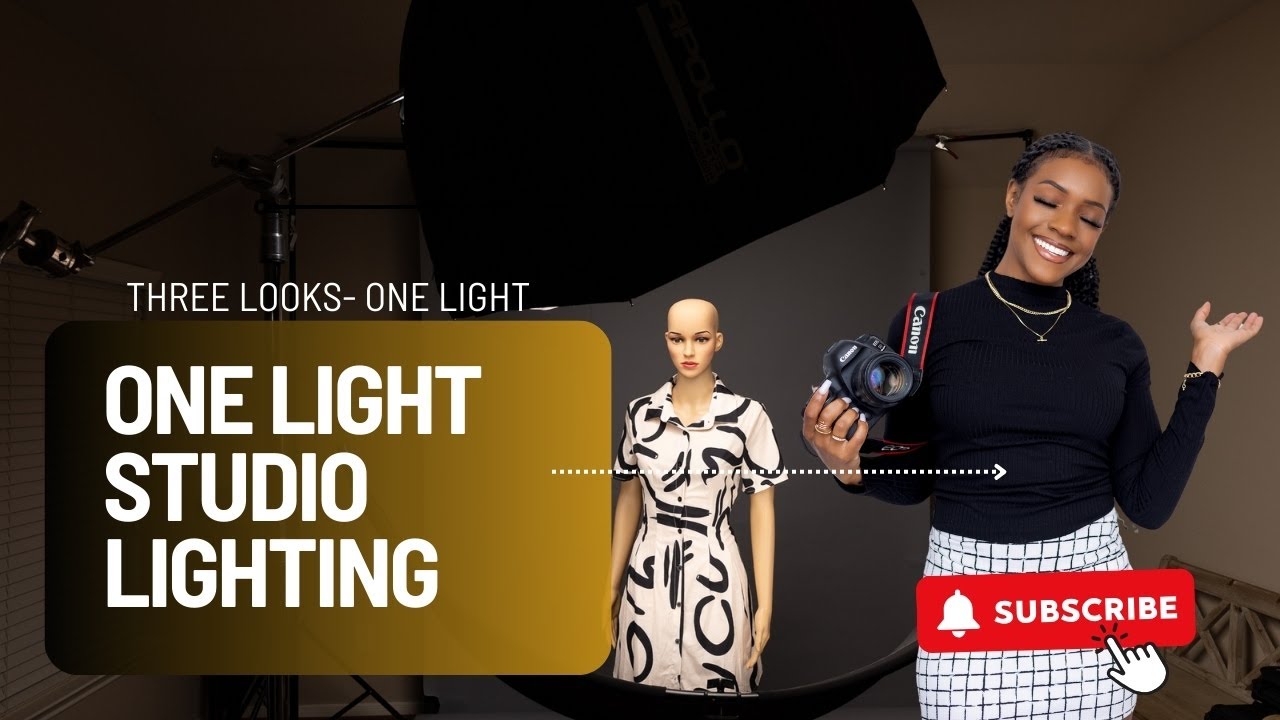 Three simple one light studio lighting setups