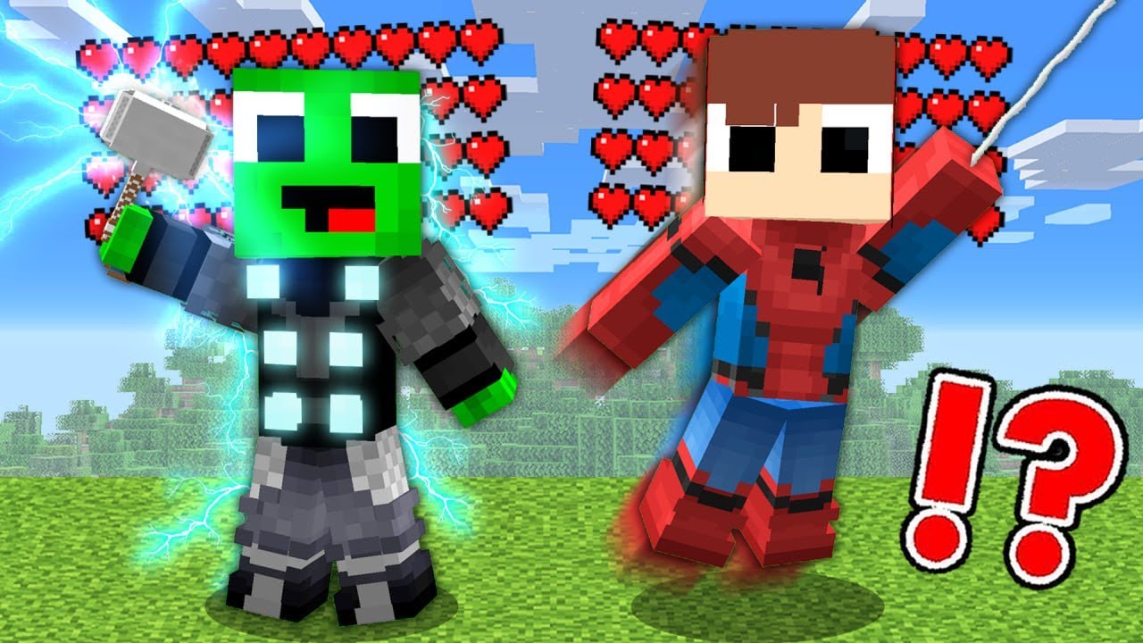 Mikey & JJ got SUPER POWERS turned into SUPERHERO FLYING and SPEED - in Minecraft - Maizen Cash Nico