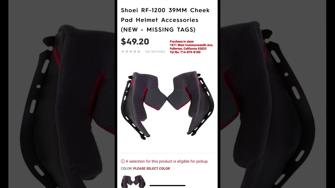 Motorhelmets Store Pick-up - Shoei Face Shield & Cheek Pad Helmet Accessories #shorts