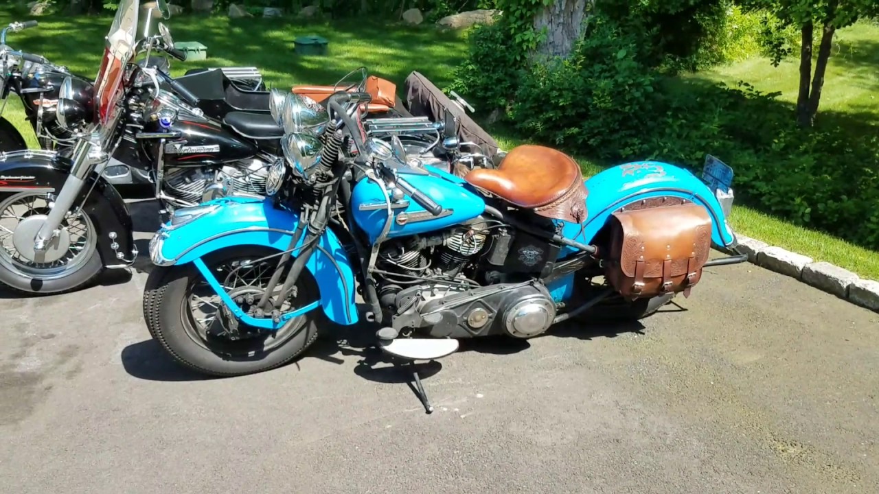 3 Harley Panheads, First and last Panhead and middle