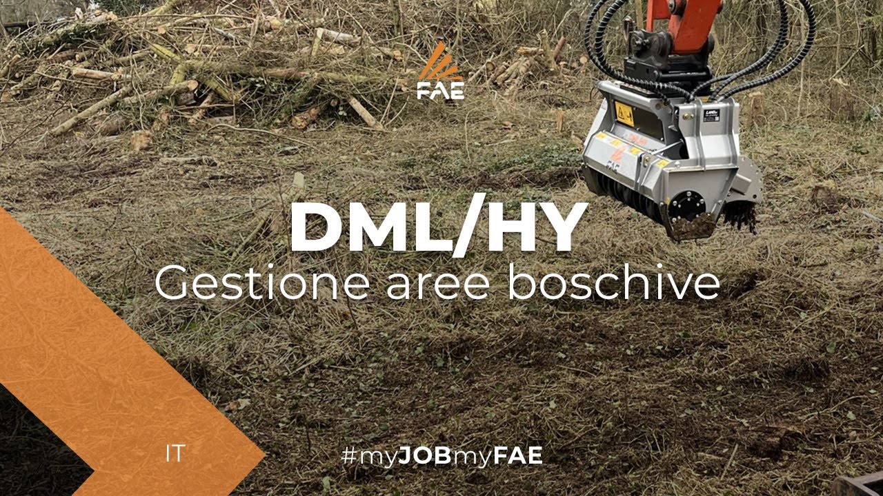 Trincia forestale FAE per escavatori da 5 a 13 t, con rotore a utensili fissi