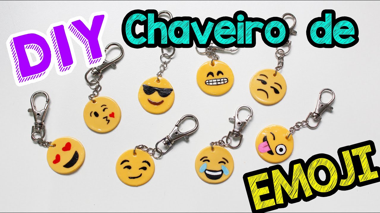 DIY - Como fazer Chaveiro de EMOJI - por Prih Gomes