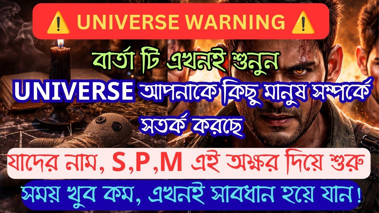 Universe আপনাকে আপনারই কিছু আপনজন সম্পর্কে সতর্ক করছে।তাদের নাম S,P, বা M দিয়ে শুরু।এটি এখনই দেখুন।