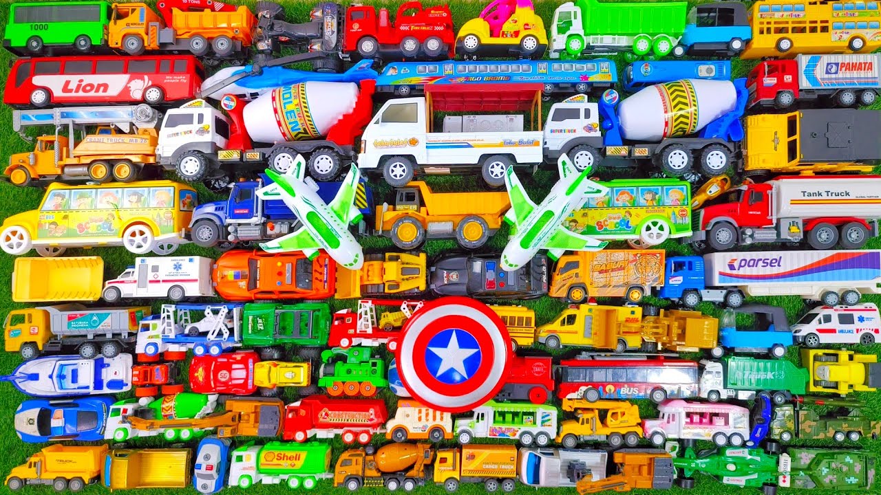 72 Mobil Mobilan Truk Kontainer, Truk Pasir, Mobil Derek, Truk Molen, Pemadam Kebakaran, Mobil Balap