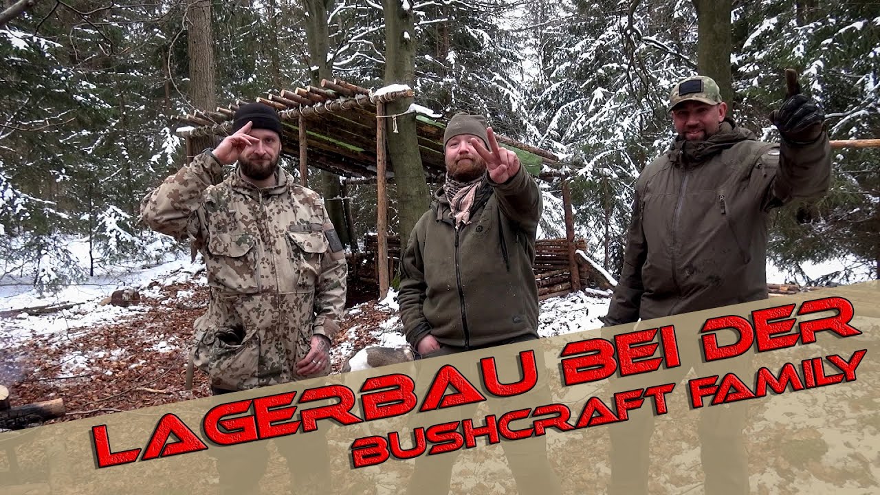 Lagerbau im neuen Camp der Bushcraft Family | Survival Outdoor Wilderness Vlog | Eagle ontour