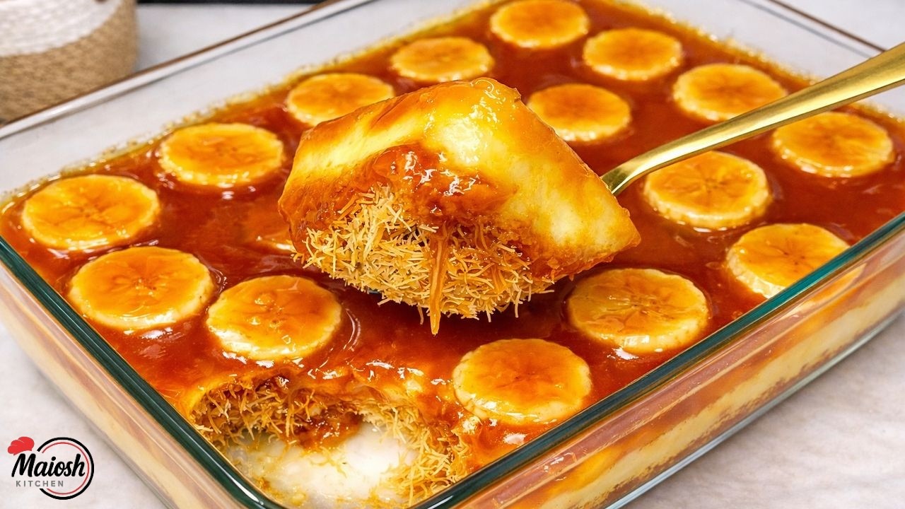 	احفظيها لرمضان 🌙 حلى كنافة خطير بدون فرن ولا كريمة طبقات لذاذة 😋