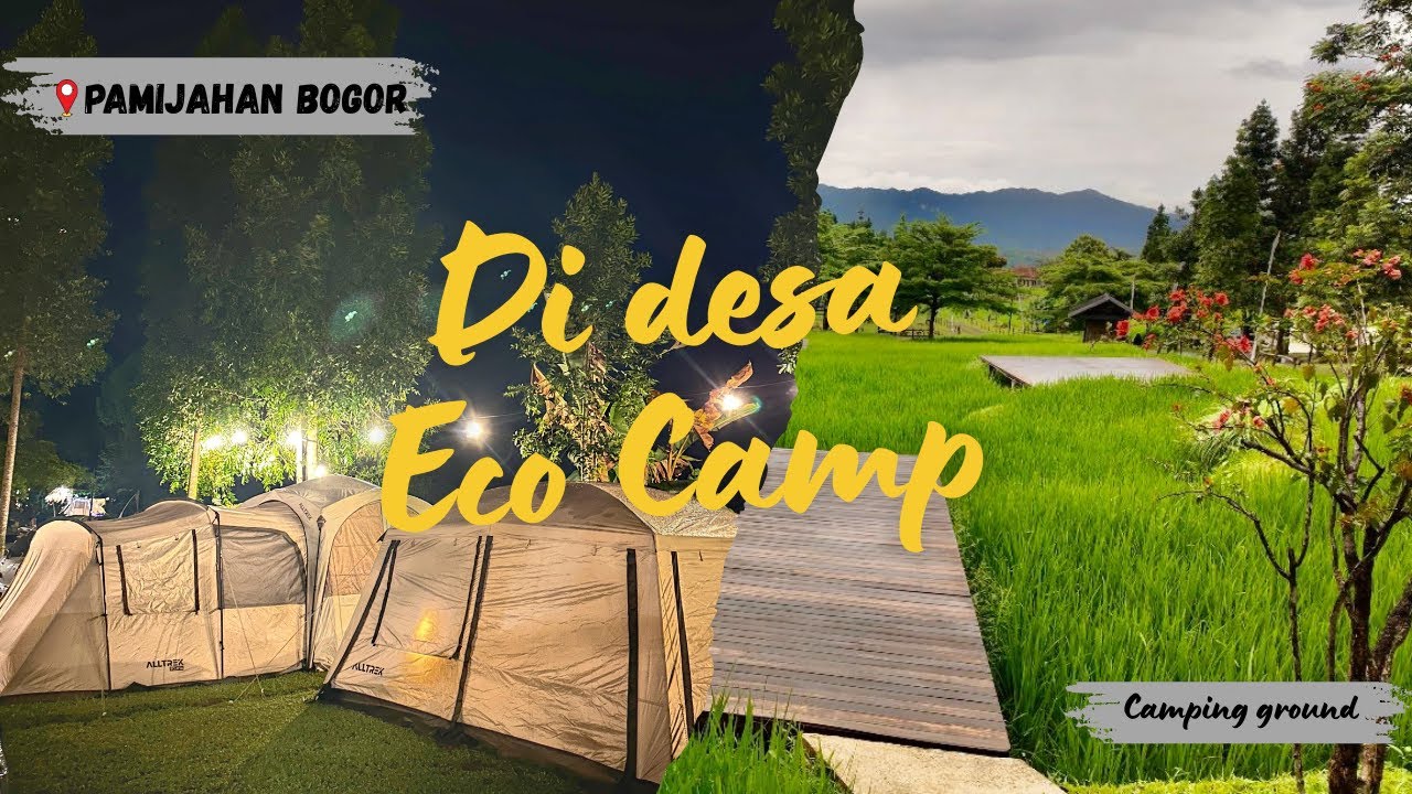 Campervan Di desa Eco camp | Camping di tepi sawah | Treking sungai