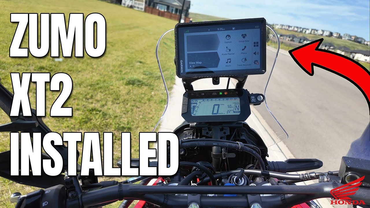 Установка мотоциклетного GPS-навигатора Garmin Zumo XT2 | Модификация для ралли Honda CRF300L 202...