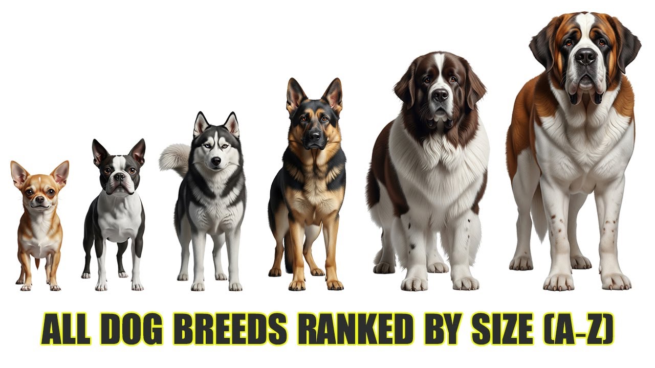 ALL DOG BREEDS RANKED BY SIZE (A–Z)