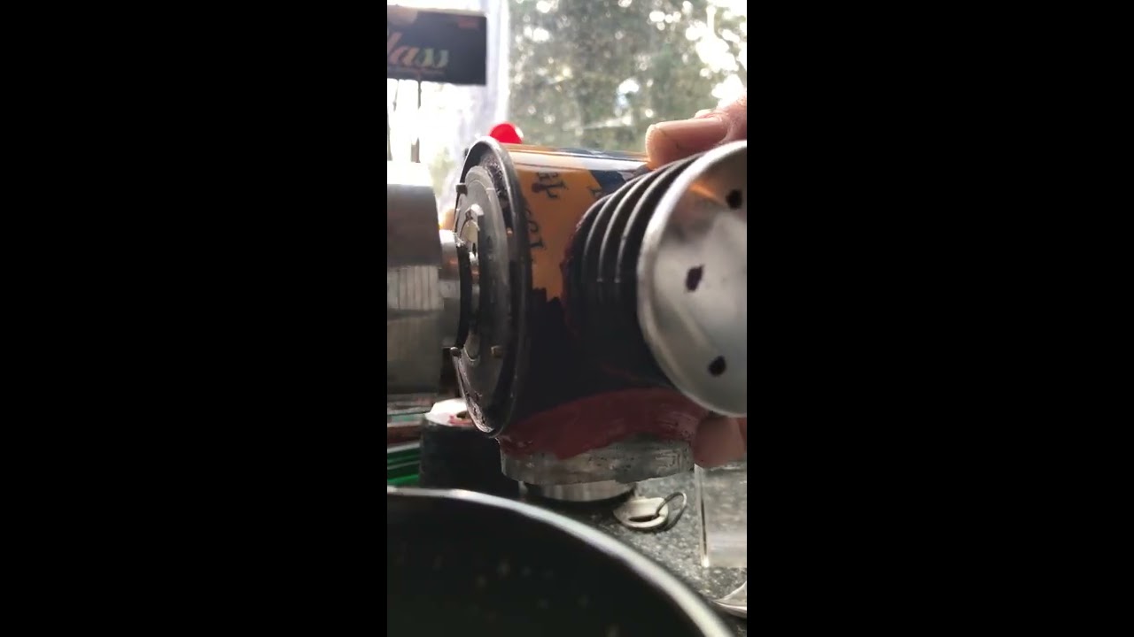 The best most efficient Easy build tin can stirling engine I've made. New concept.