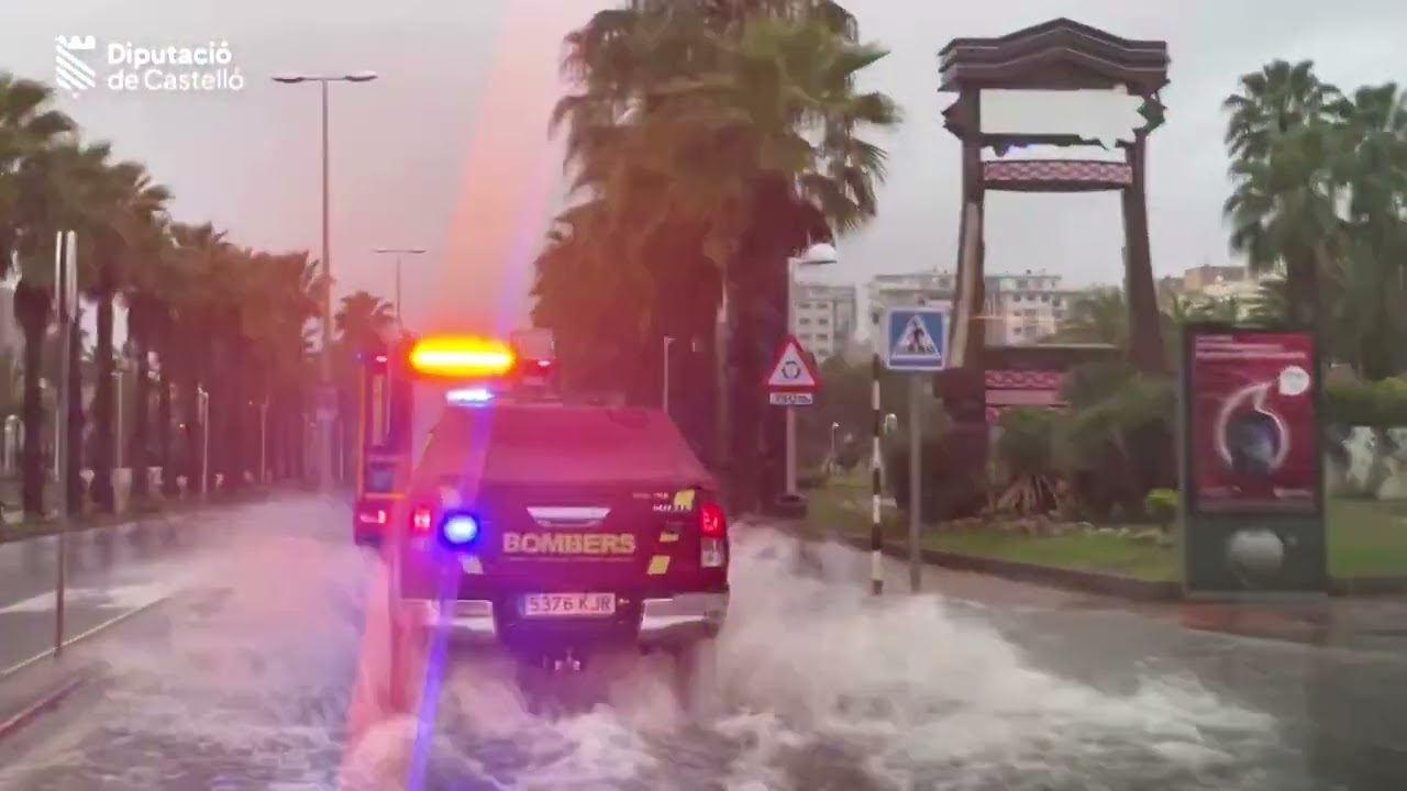 Heavy rains turn streets into rivers on Spain's Mediterranean coast