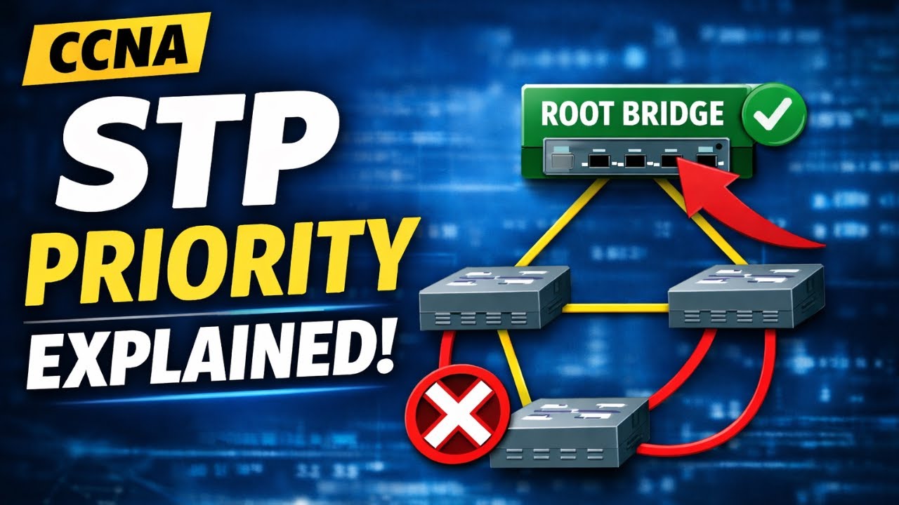 Day 66 | How to Change STP Priority Value | Spanning Tree Protocol Explained