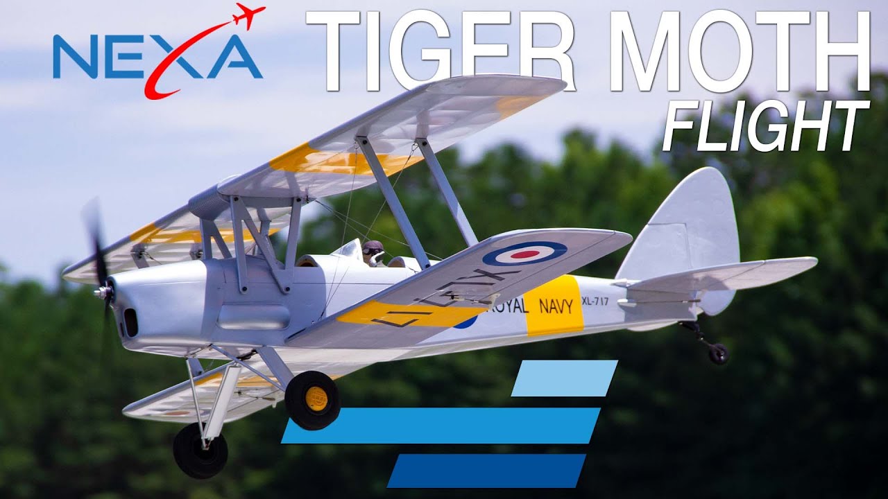 Nexa DH.82 Tiger Moth 1400 мм (55 дюймов) ARF — полет на радиоуправлении Motion