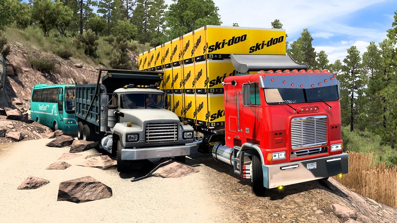CRUZAMOS LA CARRETERA MAS EXTREMA - American Truck Simulator 1.43