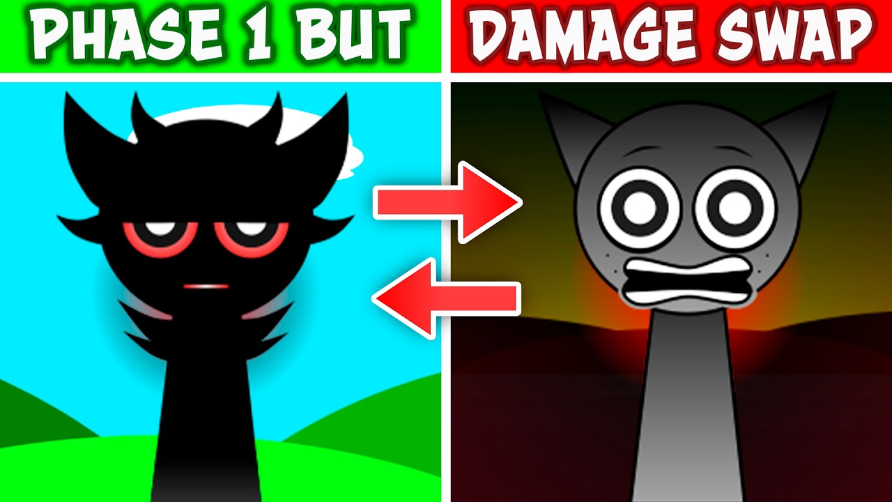 Sprunki Phase 1 But DAMAGE SWAPPED HYPER SHIFTED PHASE 3