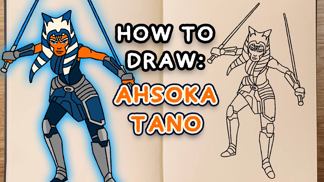 How to draw: AHSOKA TANO (Star Wars: The Clone Wars)