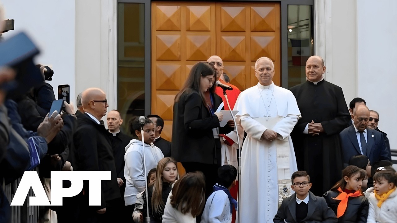 Pope Leo XIV Greets Crowds at Basilica of the Sacred Heart of Jesus in Rome Ahead of Mass | APT