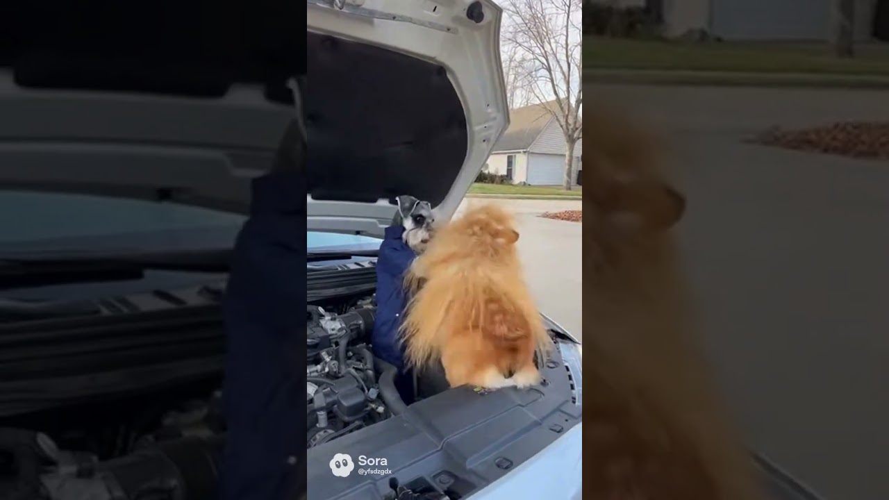 “Dogs Started Car Repair… Then It Turned Into a Funny Fight 😂🚗🐶”