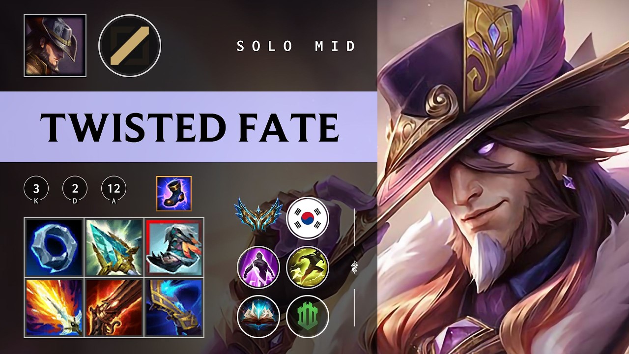 Twisted Fate Mid vs Aurora - KR Challenger Patch 26.04