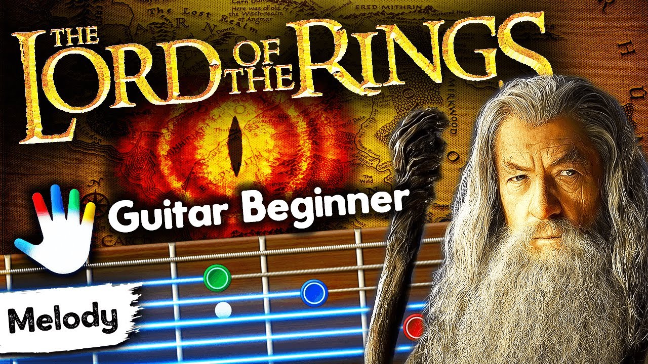 The Lord Of The Rings Guitar Lessons for Beginners Howard Shore Tutorial, Easy Chords, Backing Track