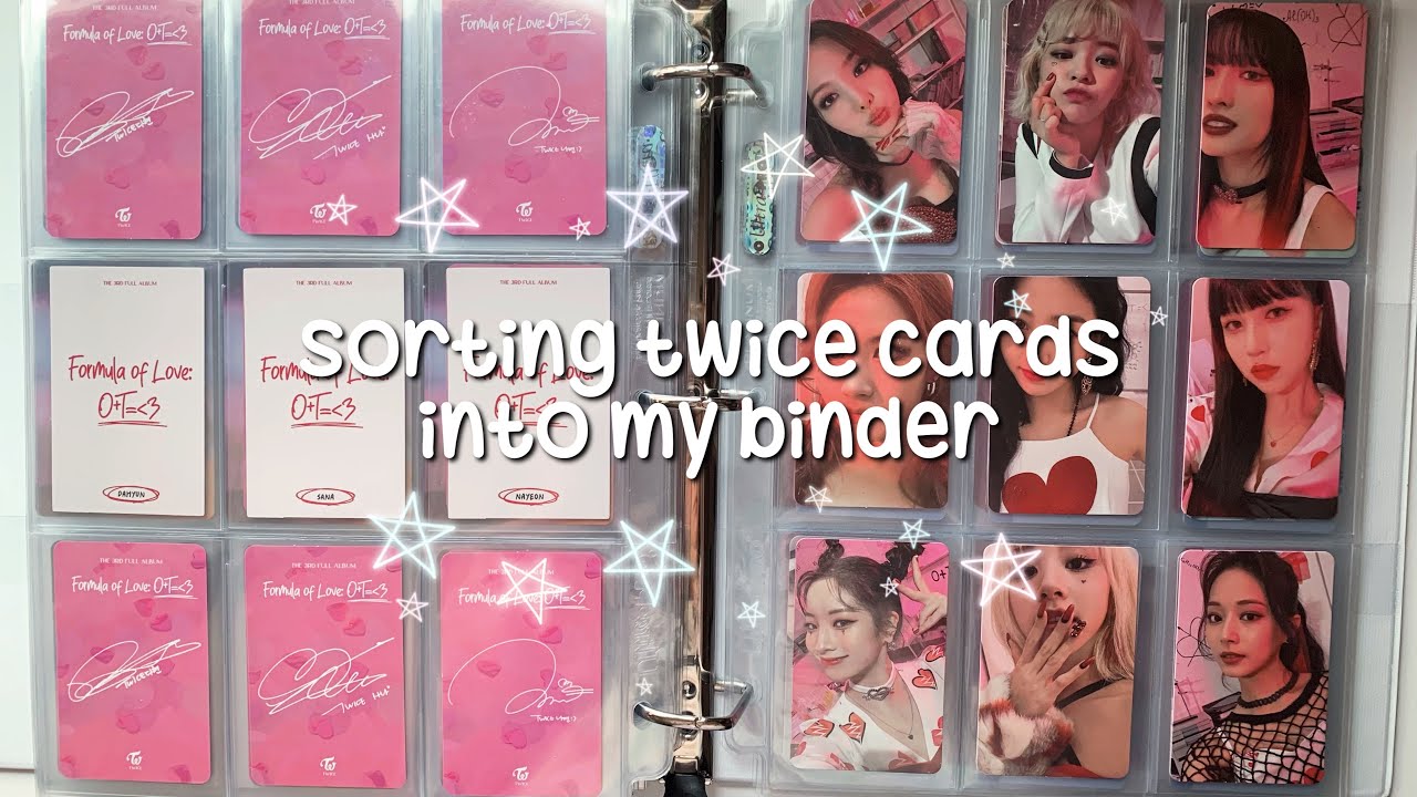 adding a new member and sorting photocards into my twice binder !