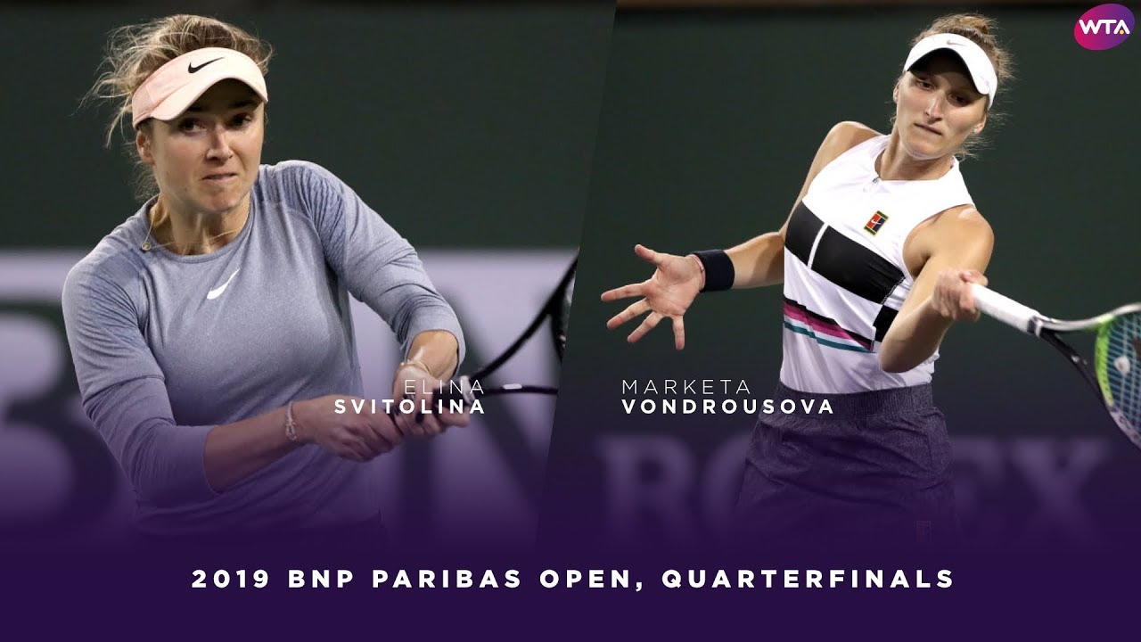 Elina Svitolina vs. Marketa Vondrousova | 2019 BNP Paribas Open Quarterfinals | WTA Highlights