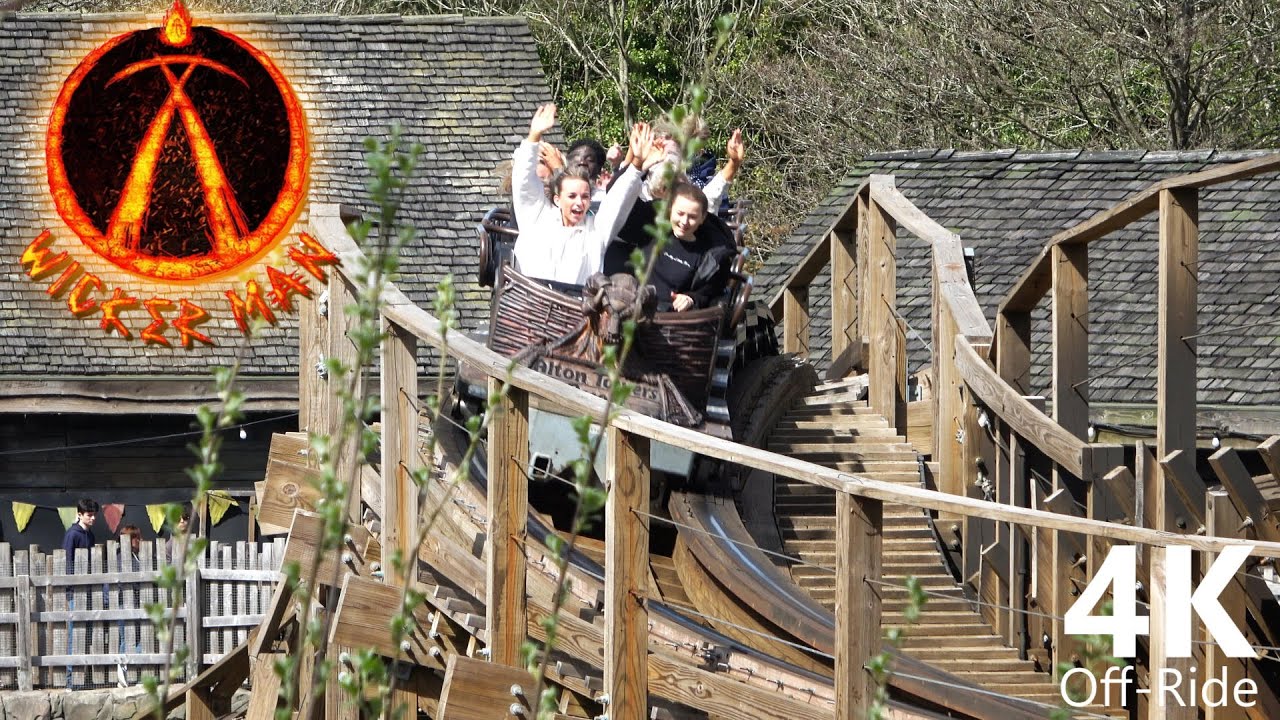 Wicker Man - 4K UHD Off-Ride - Alton Towers - GCI Wooden Coaster - Cinematic