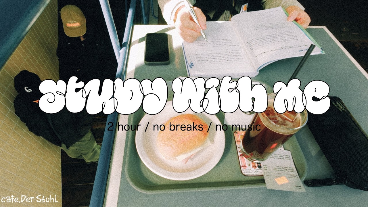 [스터디윗미] ☕️연희동 인싸카페에서 신나게 2시간 노브레이크 📖스터디 달려봤슴다/2-h STUDY WITH ME(지지직소리)/서울/카공/느좋카페