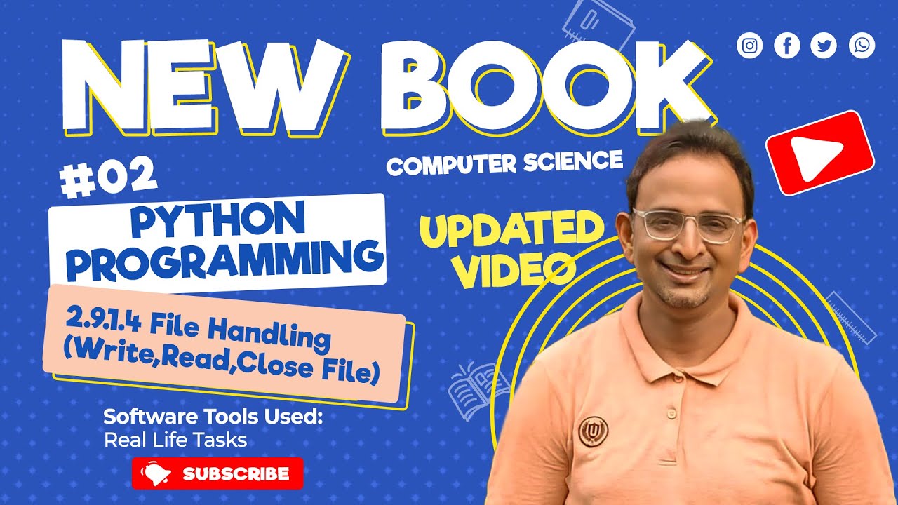 Unit 2: File Handling in Python | Write & Read Data from a File | Real-Life Examples | ICS Part-I