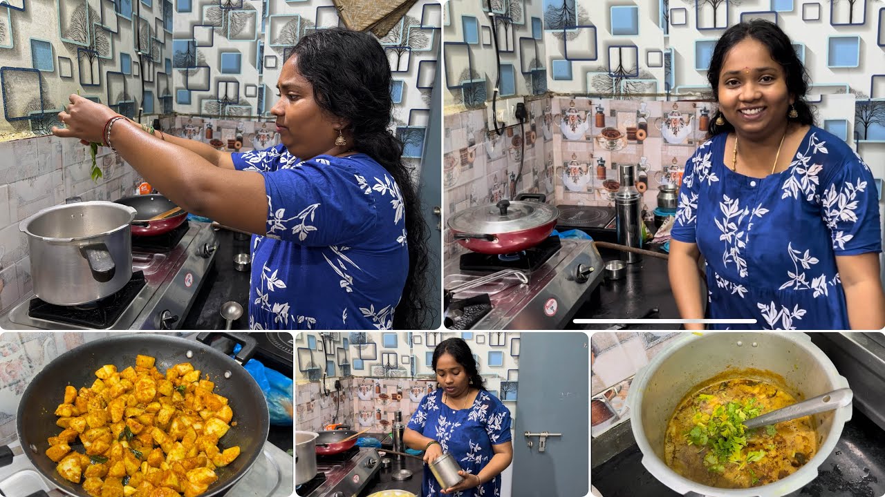 🙏🏻தை Kiruthugai 🦚ௐ | Tuesday Lunch Box 🍱 | Epovum Pola Sambar & Potato fry recipe😋#tharikavlogs 