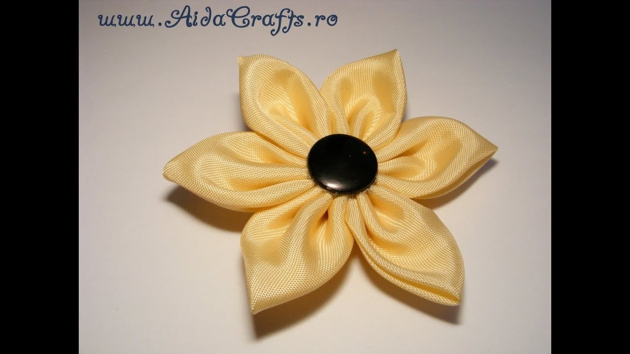 DIY ✿ Fabric Flower ✿ Floare Material ✿ AidaCrafts