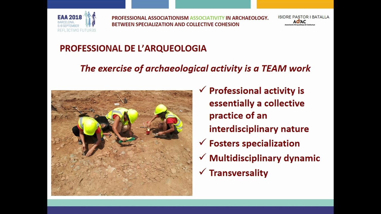 Professional associationism in archaeology. Between specialization and collective cohesion