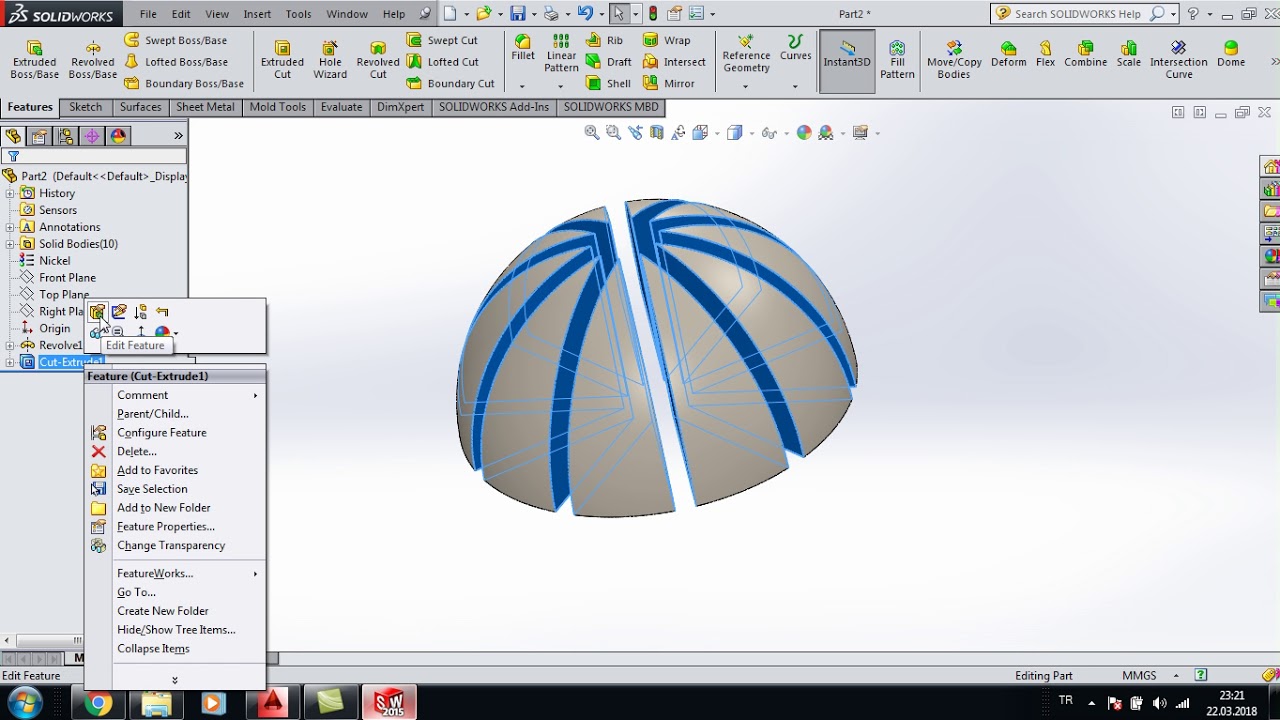 SOLIDWORKS COMBINE , OFFSET FROM SURFACE