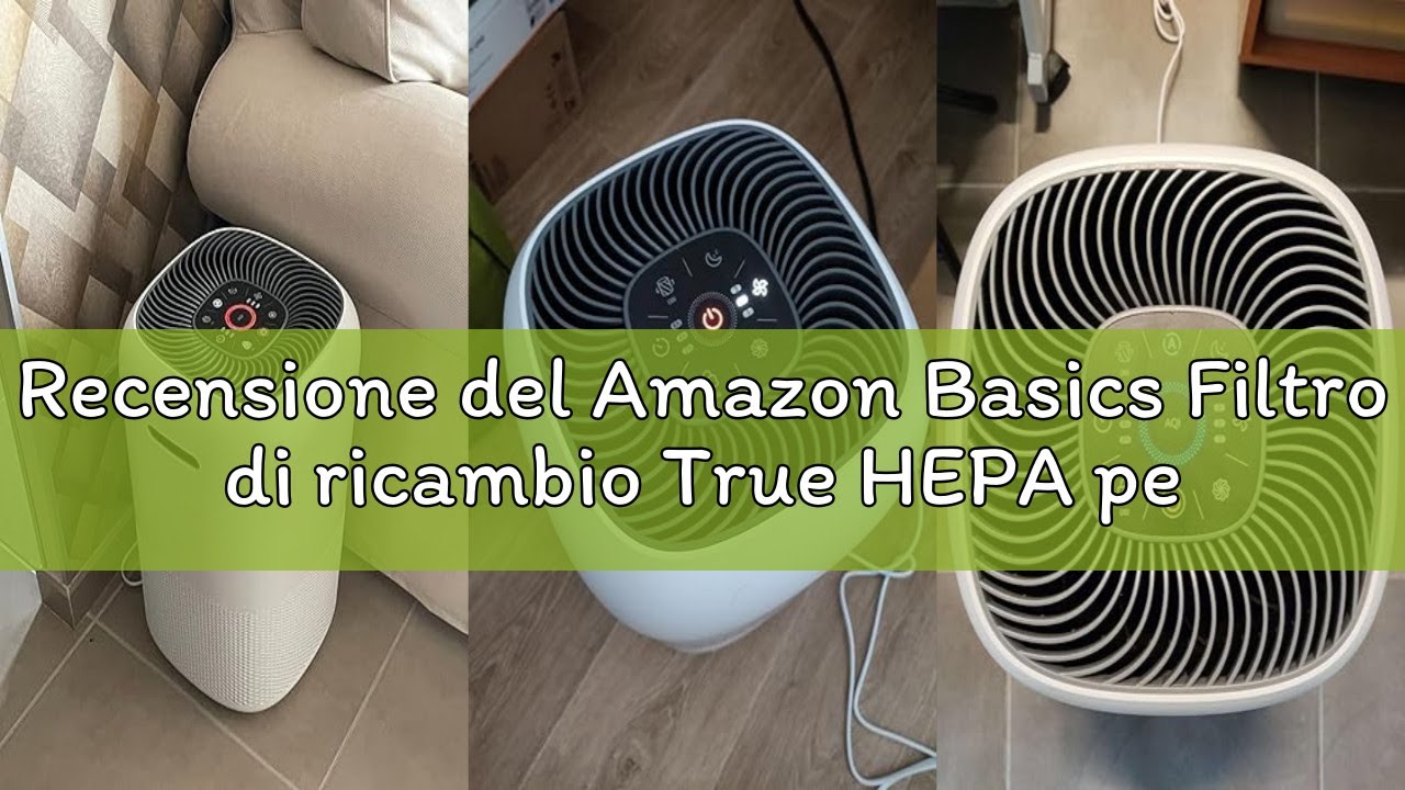 Recensione del Amazon Basics Filtro di ricambio True HEPA per purificatore d'aria, 12 m²