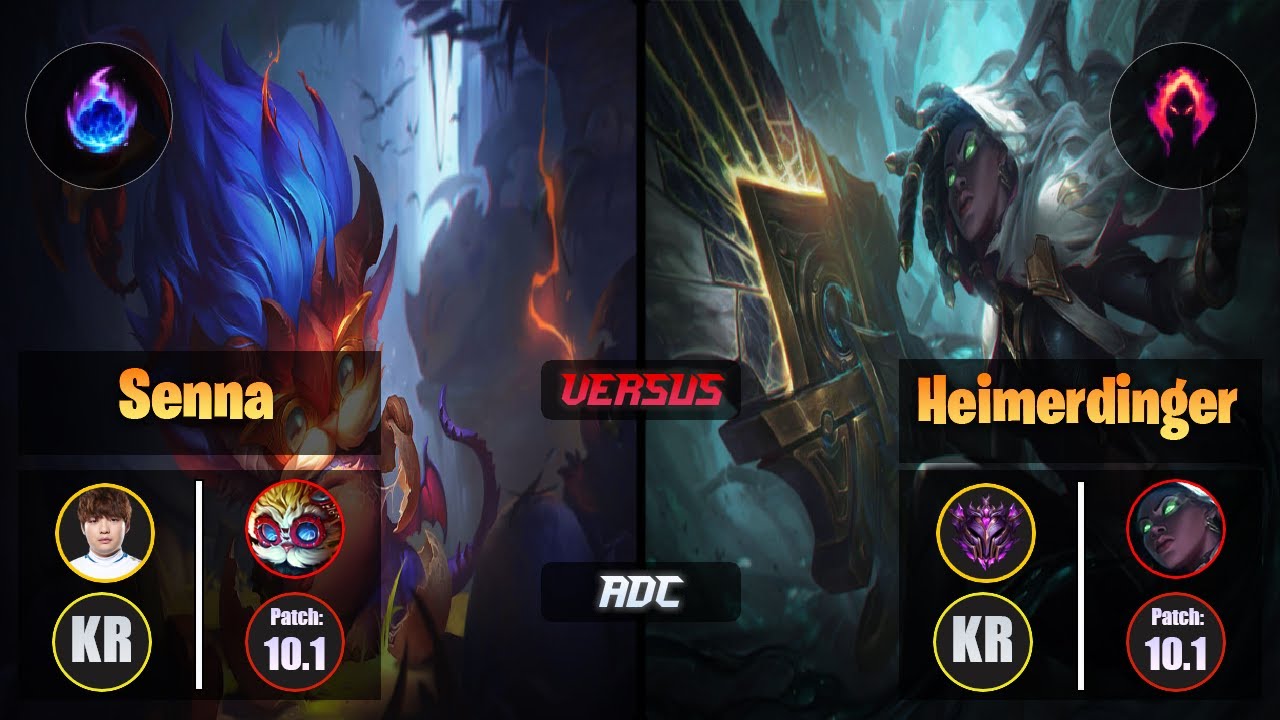 Beryl Arcane Comet Heimerdinger (ADC) VS Dark Harvest Senna - Diamond KR - Patch 10.1