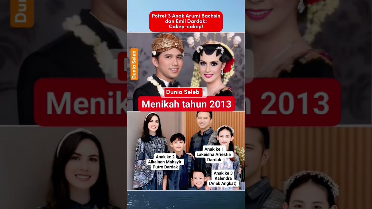 potret 3 anak arumi dan emil dardak, cakep cakep banget 