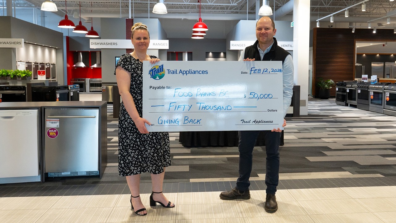 Trail Appliances Raises $50,000 to Support Food Banks in British Columbia