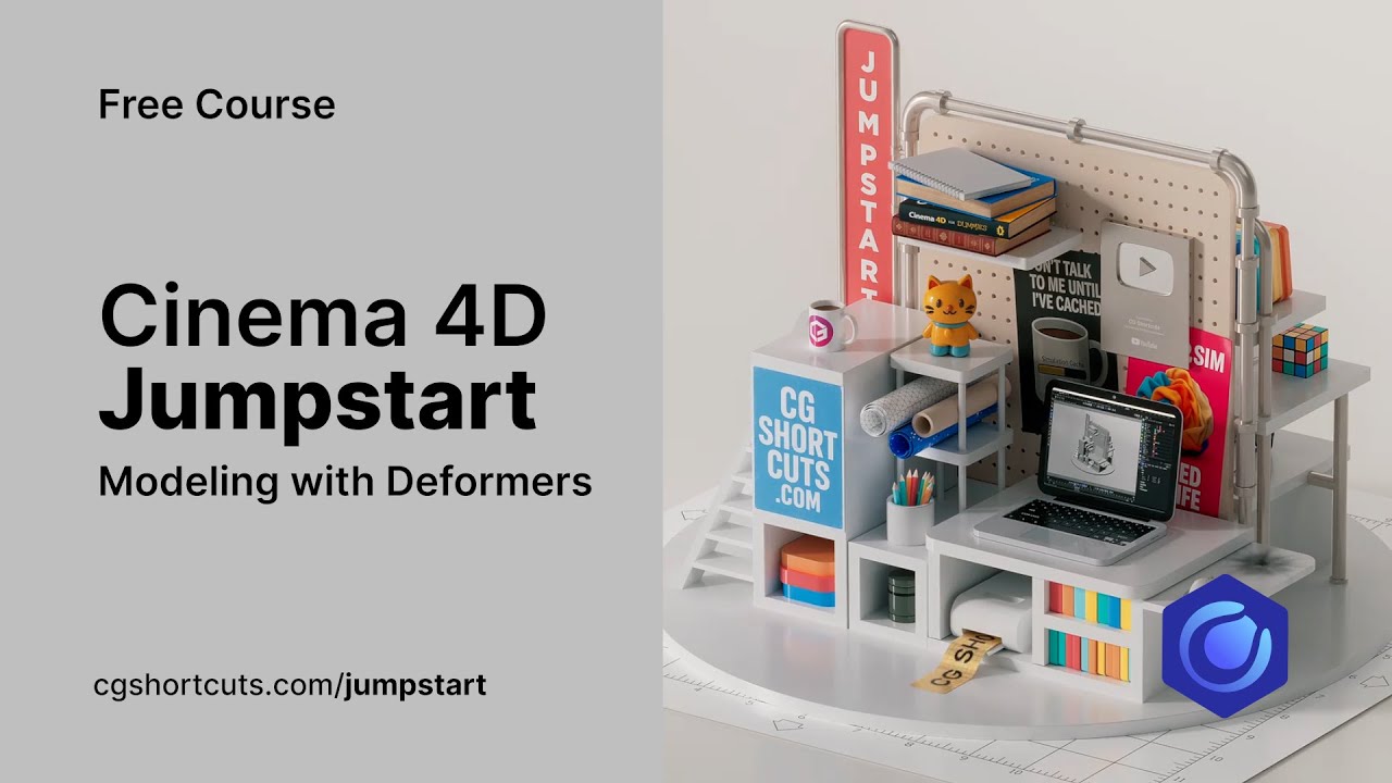 Моделирование с помощью деформаторов — вводный курс по Cinema 4D | Бесплатный курс по C4D