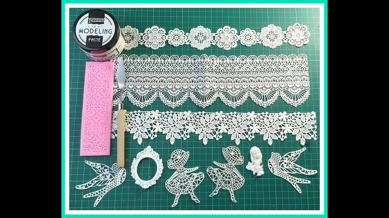 WYCISKI Z FORM SILIKONOWYCH TUTORIAL. Lace from silicone molds