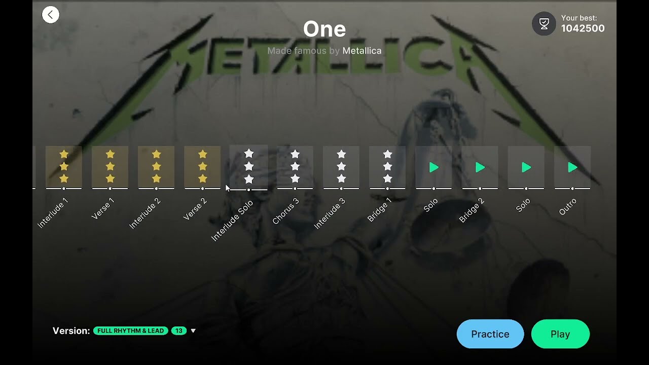 Yousician One *Level 13* Guitar Tab Metallica