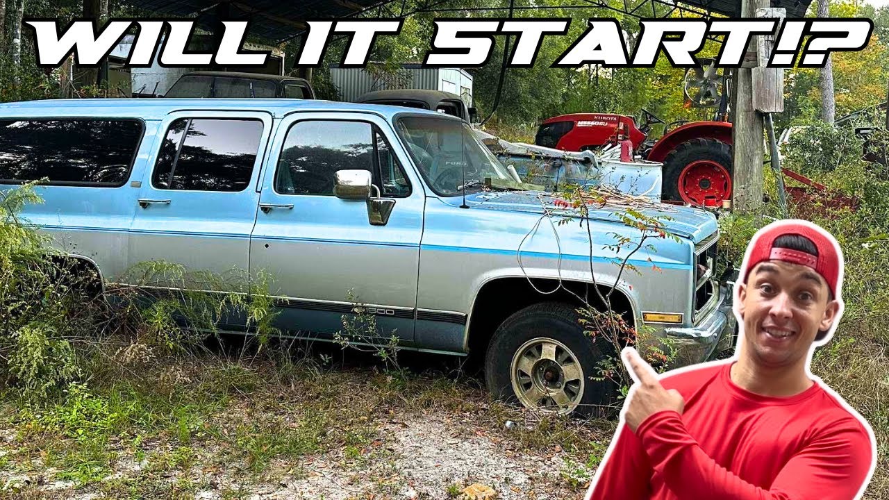 Will It Start!? ABANDONED Suburban And 454 Big Block! 24 Hour Challenge!!!