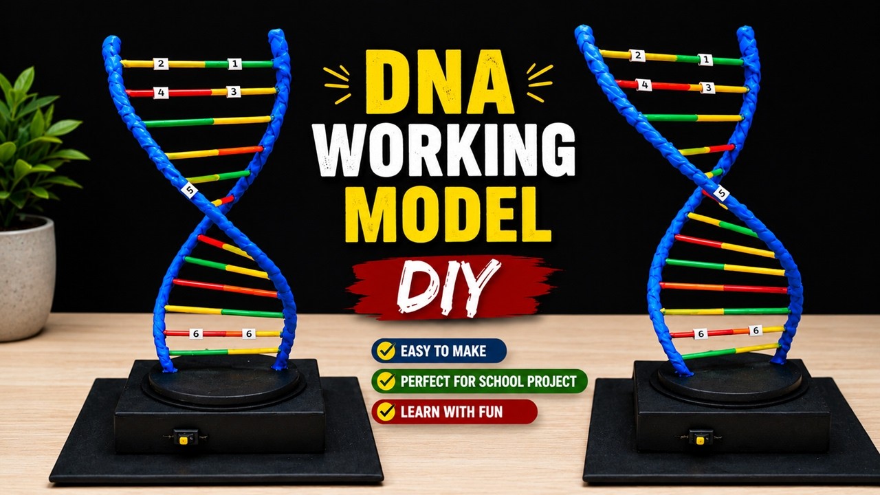 dna working model (3d) science project | DIY | dna structure | craftpiller @howtofunda