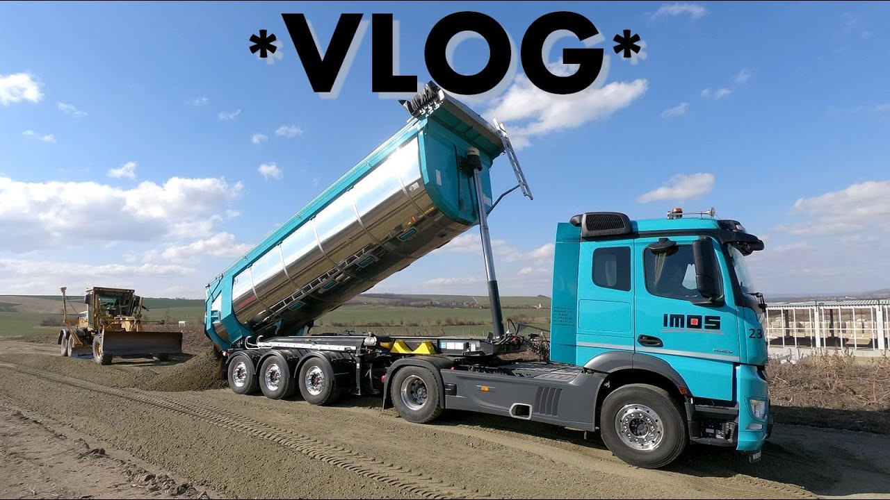 *Holbra VLOG* Navážení drtí pro grejdr s 3D nivelací