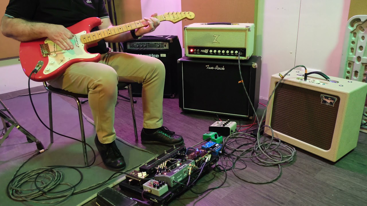 Tone King Gremlin and Dr Z Maz 18 (ABY box) Fender Stratocaster