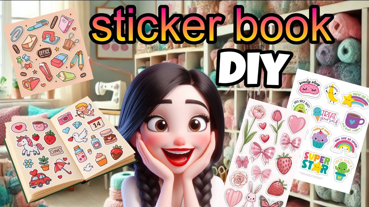 How to make a sticker book. How to make stickers.(Easy)