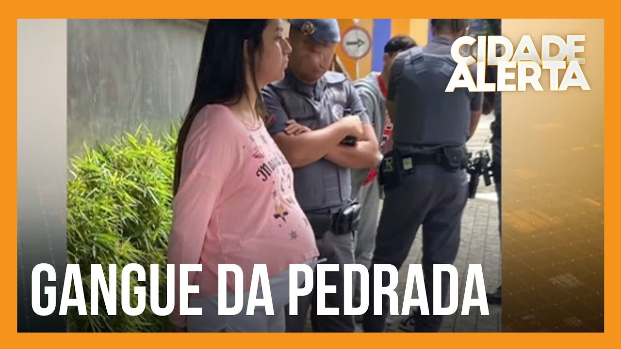 Grávida e mais três homens são presos suspeitos de integrarem a gangue da pedrada em SP