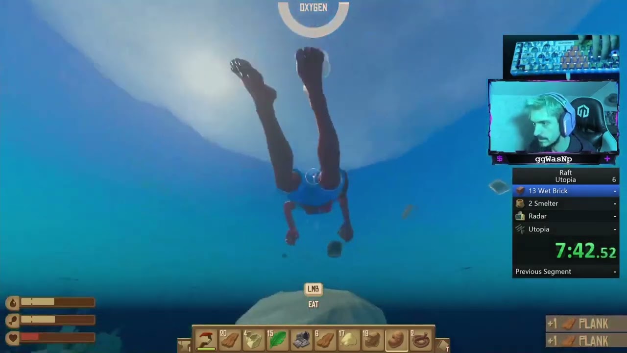 Dusting off cobwebs, Raft Radio Tower Speedrun, (old) PB for this update [54:08.46]