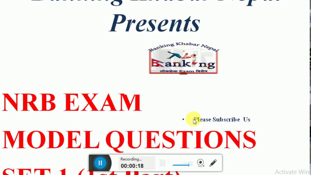 NRB MODEL QUESTION SET (PART 1)