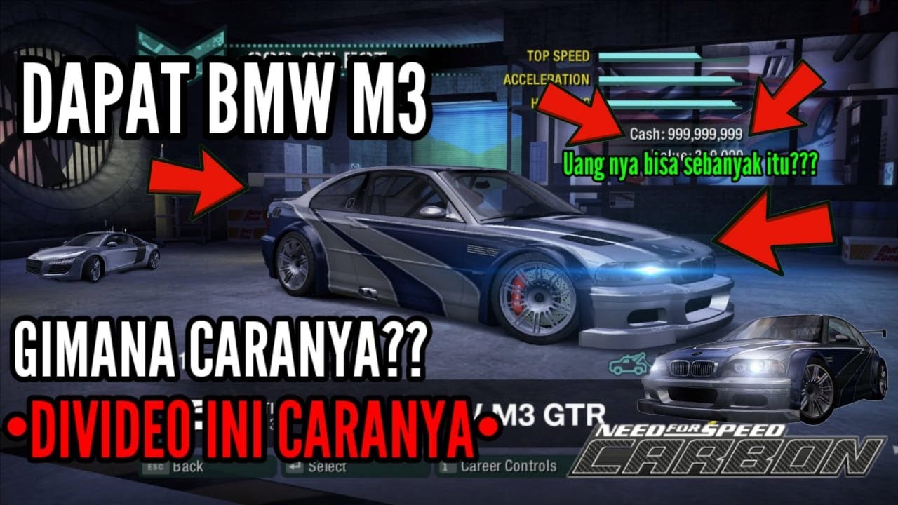 Cara mendapatkan BMW M3 GTR di NFS Carbon | Need for speed carbon